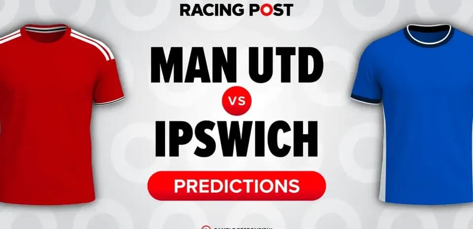 Camisetas de Man Utd y Ipswich con texto de predicciones