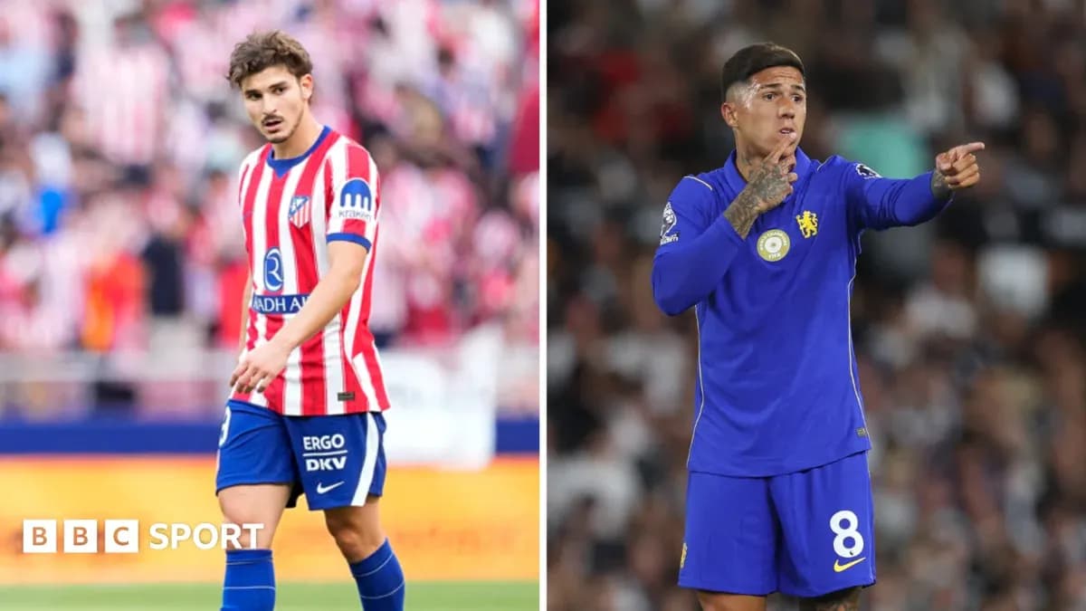 Jugadores de Atlético de Madrid y Chelsea en acción