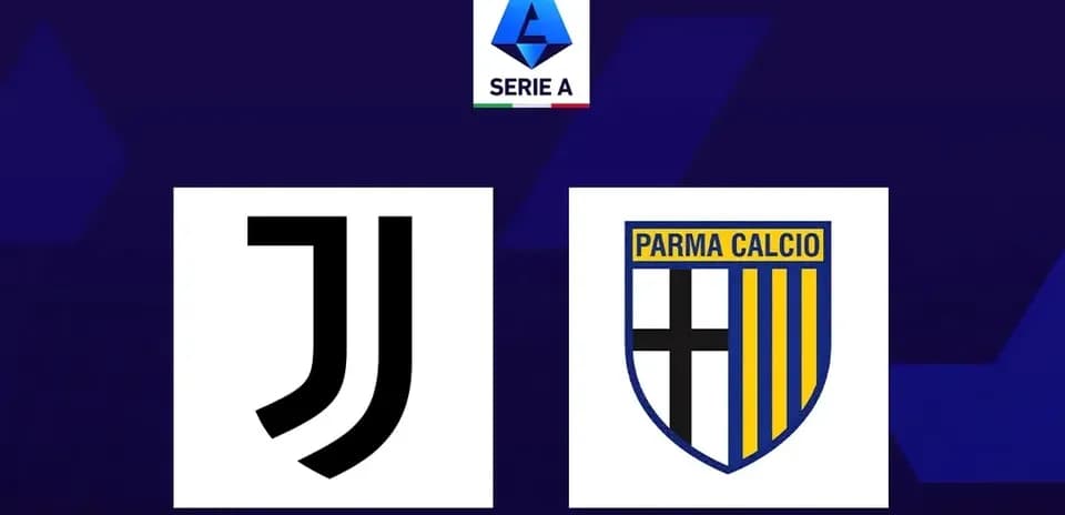 Logos de Juventus y Parma en fondo Serie A