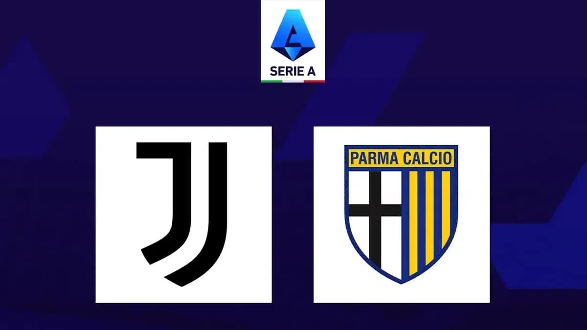 Logos de Juventus y Parma en fondo Serie A