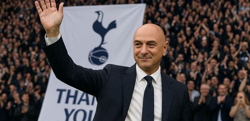 Hombre saludando en evento del Tottenham Hotspur