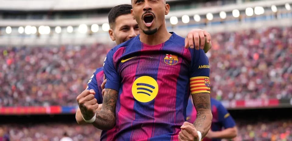 Jugador de Barcelona celebrando un gol