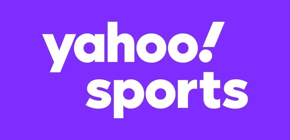 Logotipo de Yahoo Sports en fondo púrpura