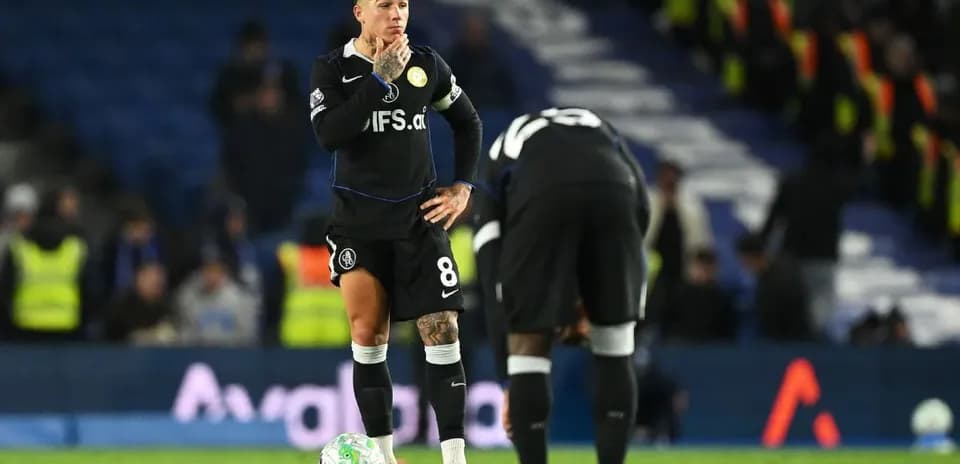Jugador de Chelsea durante partido contra Brighton