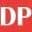 Logotipo con letras DP en fondo rojo