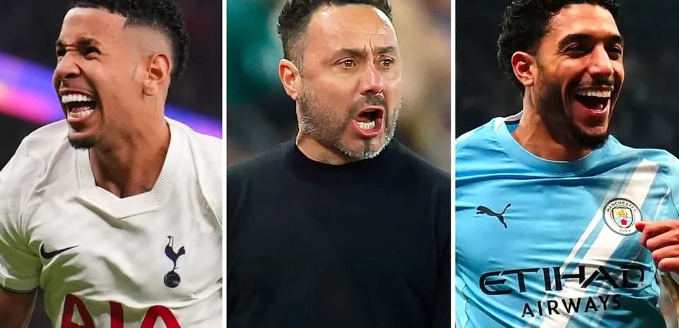 Jugadores de fútbol y entrenador en acción durante un partido