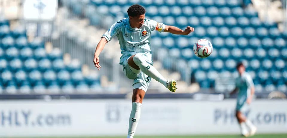 Jugador de Philadelphia Union II en acción