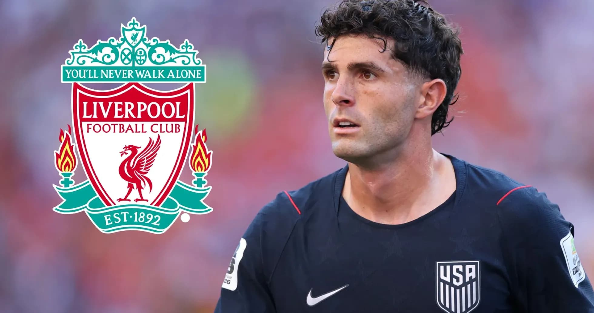 Jugador de Estados Unidos con camiseta de Liverpool