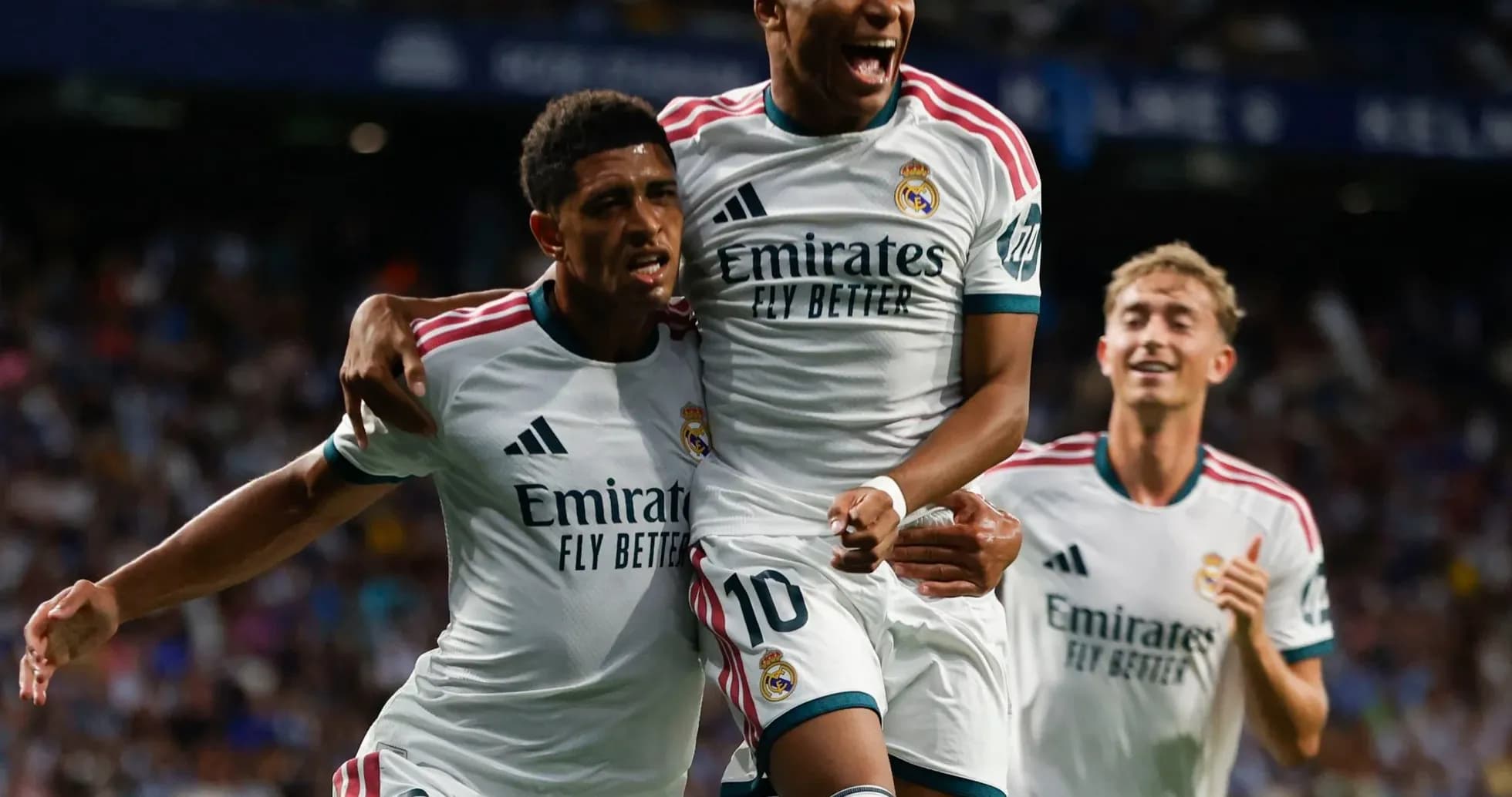 Jugadores del Real Madrid celebrando un gol