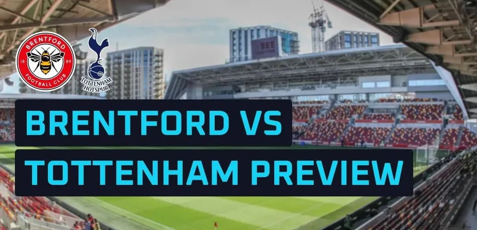Estadio de Brentford con logos de equipos y previa