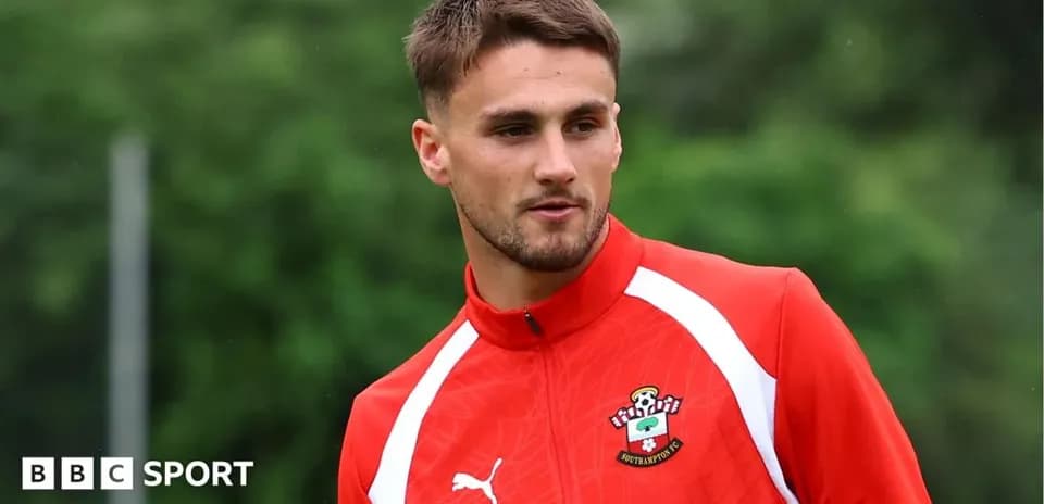 Jugador de Southampton FC en entrenamiento
