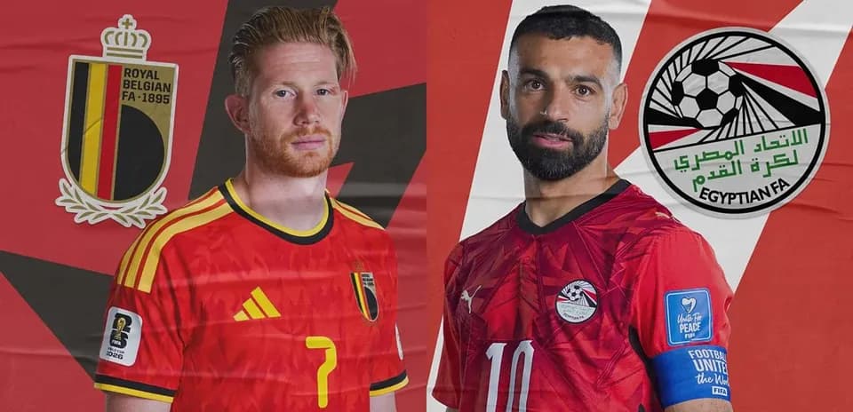 Kevin De Bruyne y Mohamed Salah en el Mundial