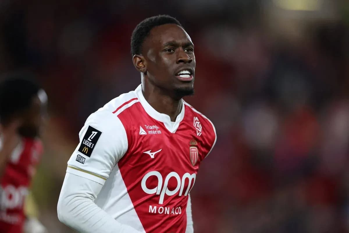 Jugador de AS Monaco en acción durante el partido