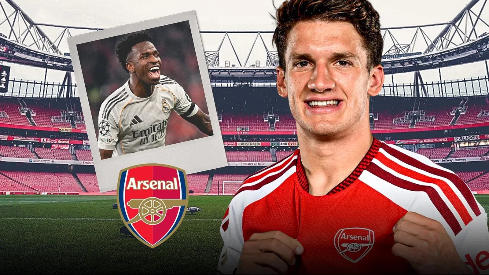 Jugadores de Arsenal y Real Madrid en estadio vacío