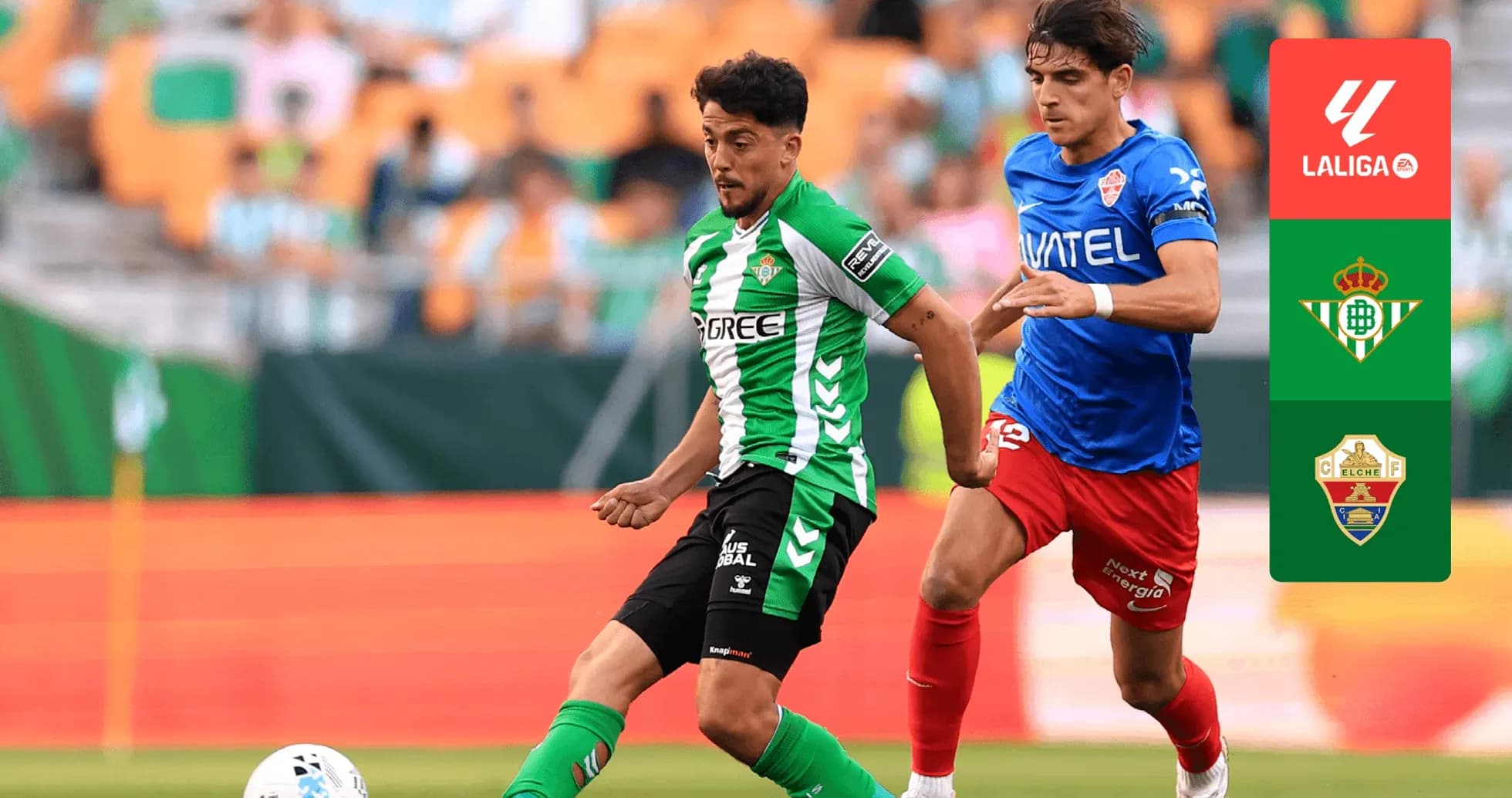 Jugadores de Real Betis y Elche en acción