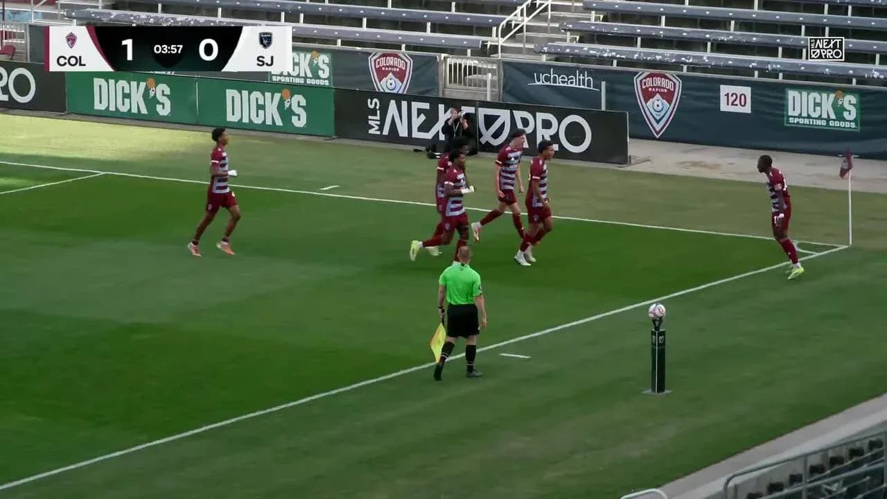 Jugadores del Colorado Rapids II celebrando un gol
