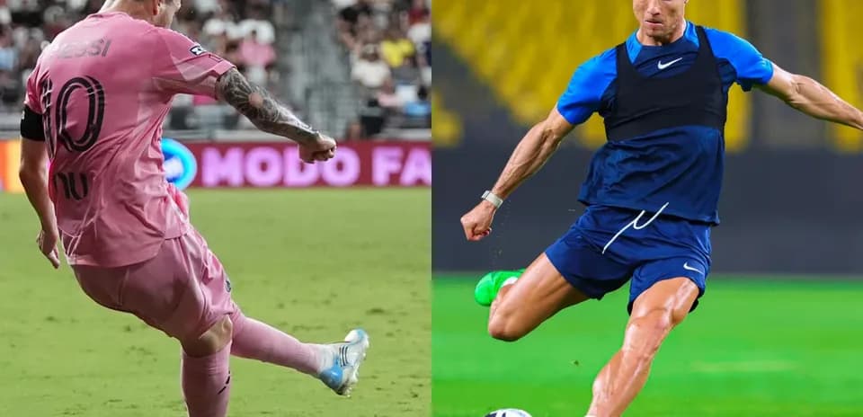 Lionel Messi and Cristiano Ronaldo in action