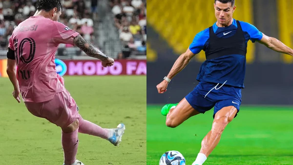 Lionel Messi and Cristiano Ronaldo in action