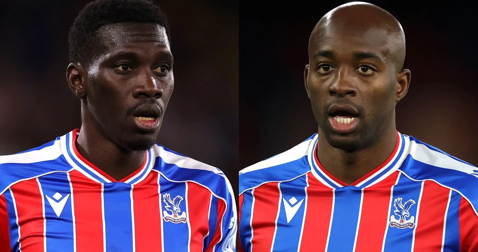 Dos jugadores de Crystal Palace en el campo