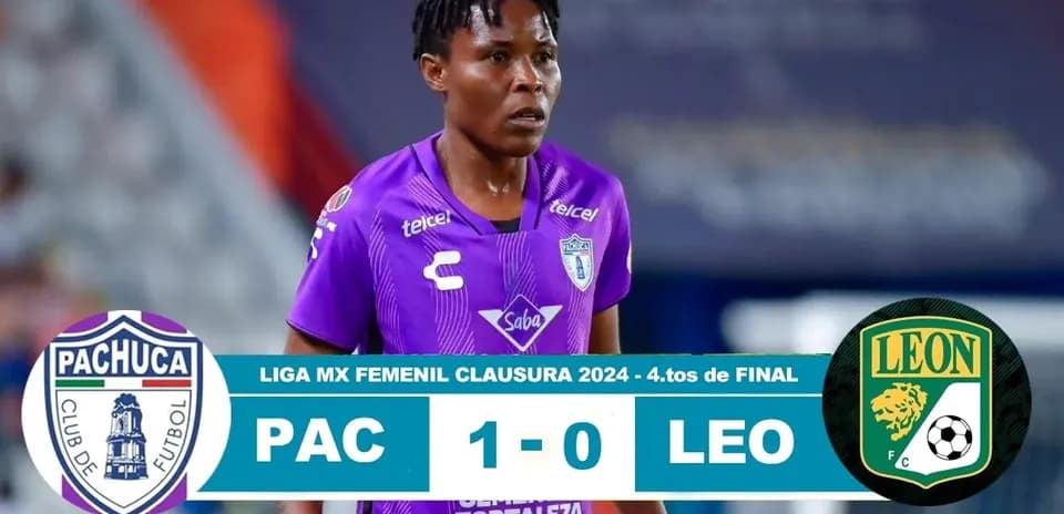 Jugadora de Pachuca en partido contra León