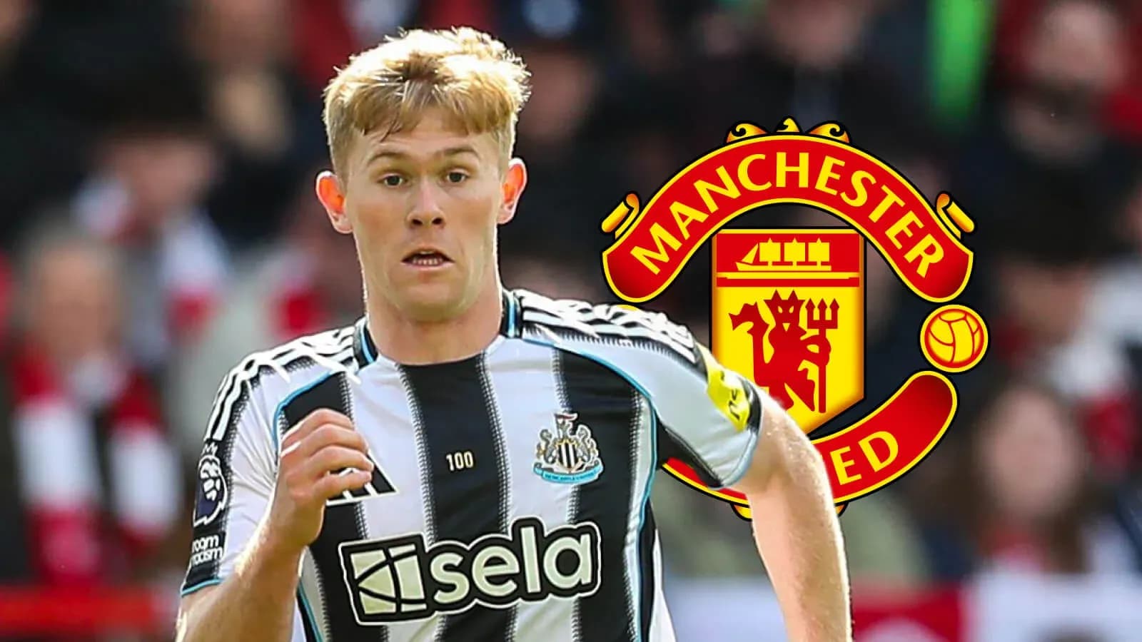 Jugador de Newcastle corriendo en el campo