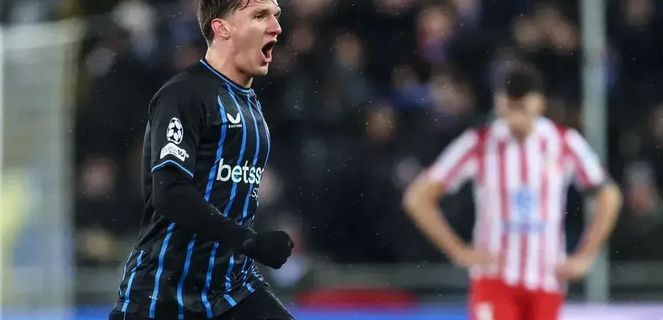 Jugador de Club Brugge celebrando un gol