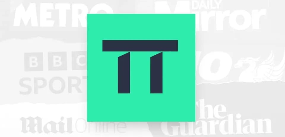 Logotipo de la plataforma sobre fondo verde