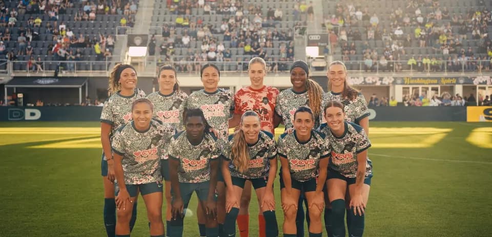 Equipo de Washington Spirit antes del partido