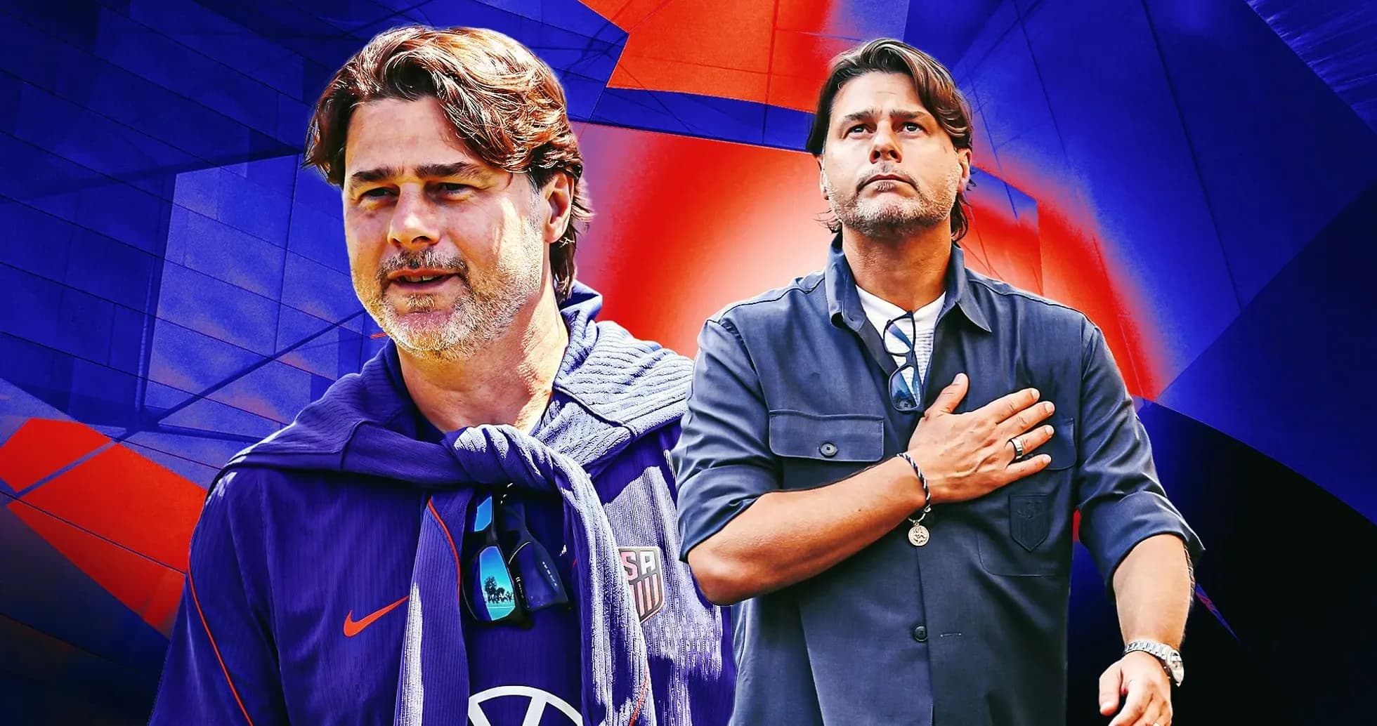 Entrenador en primer plano con fondo colorido
