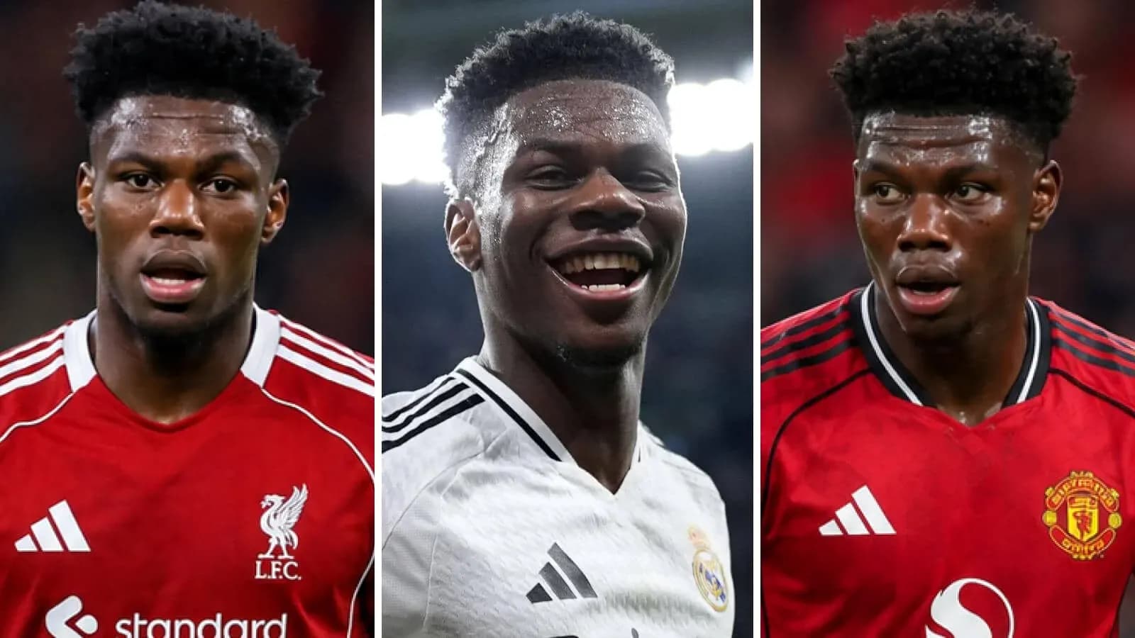 Jugador en tres camisetas de diferentes clubes
