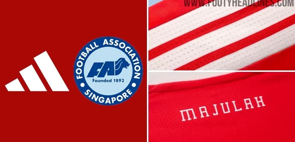Detalles de la camiseta de la Asociación de Fútbol de Singapur