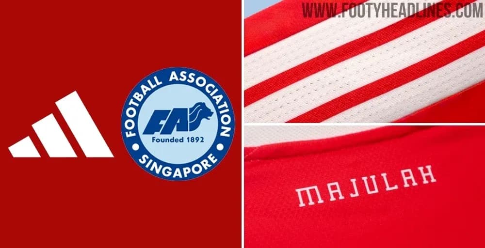 Detalles de la camiseta de la Asociación de Fútbol de Singapur