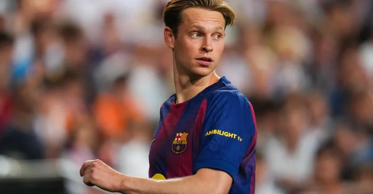 Jugador de Barcelona en acción durante el partido
