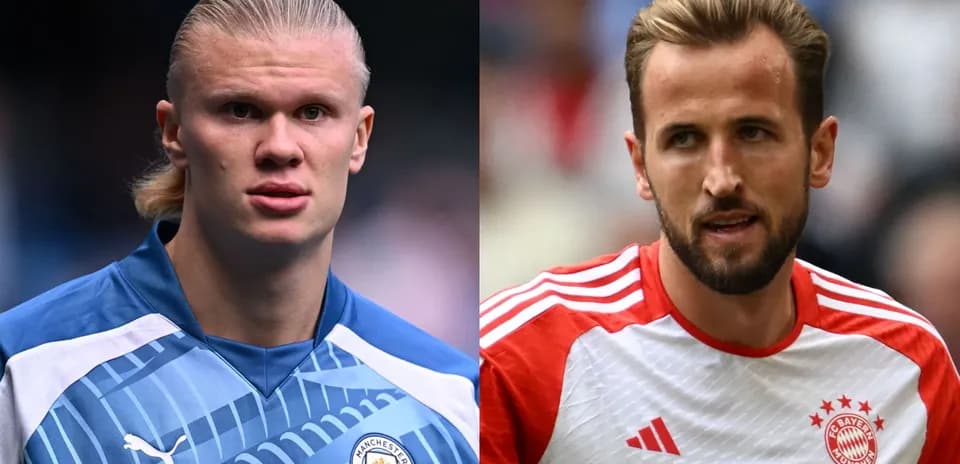 Erling Haaland y Harry Kane en uniforme de equipo