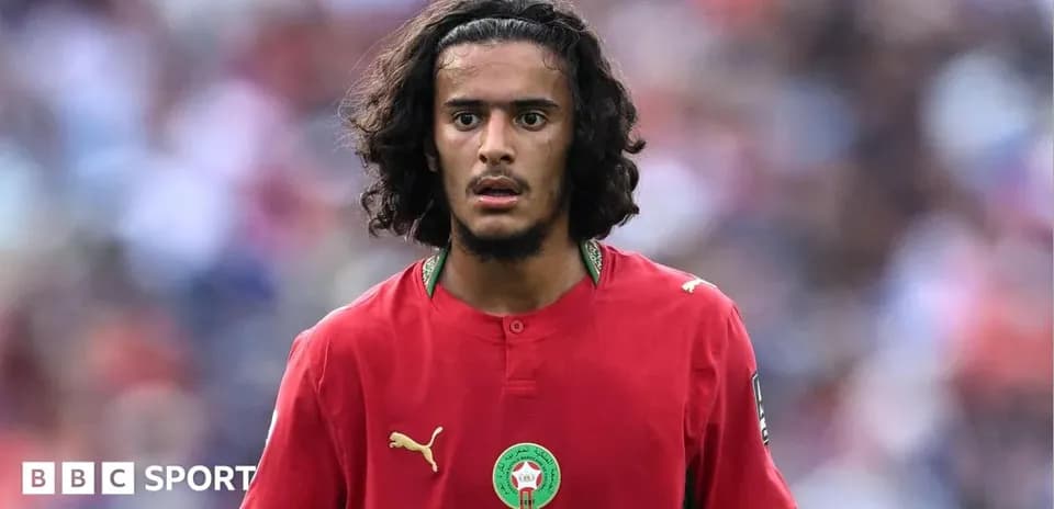 Jugador de Marruecos en acción durante un partido