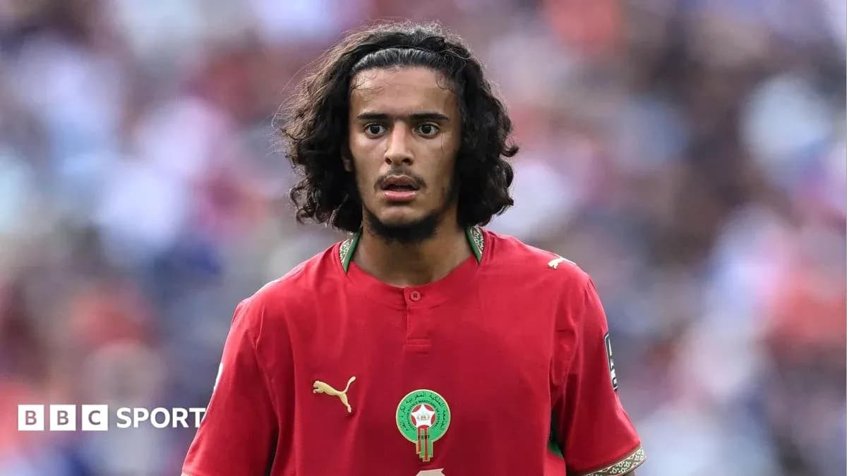 Jugador de Marruecos en acción durante un partido