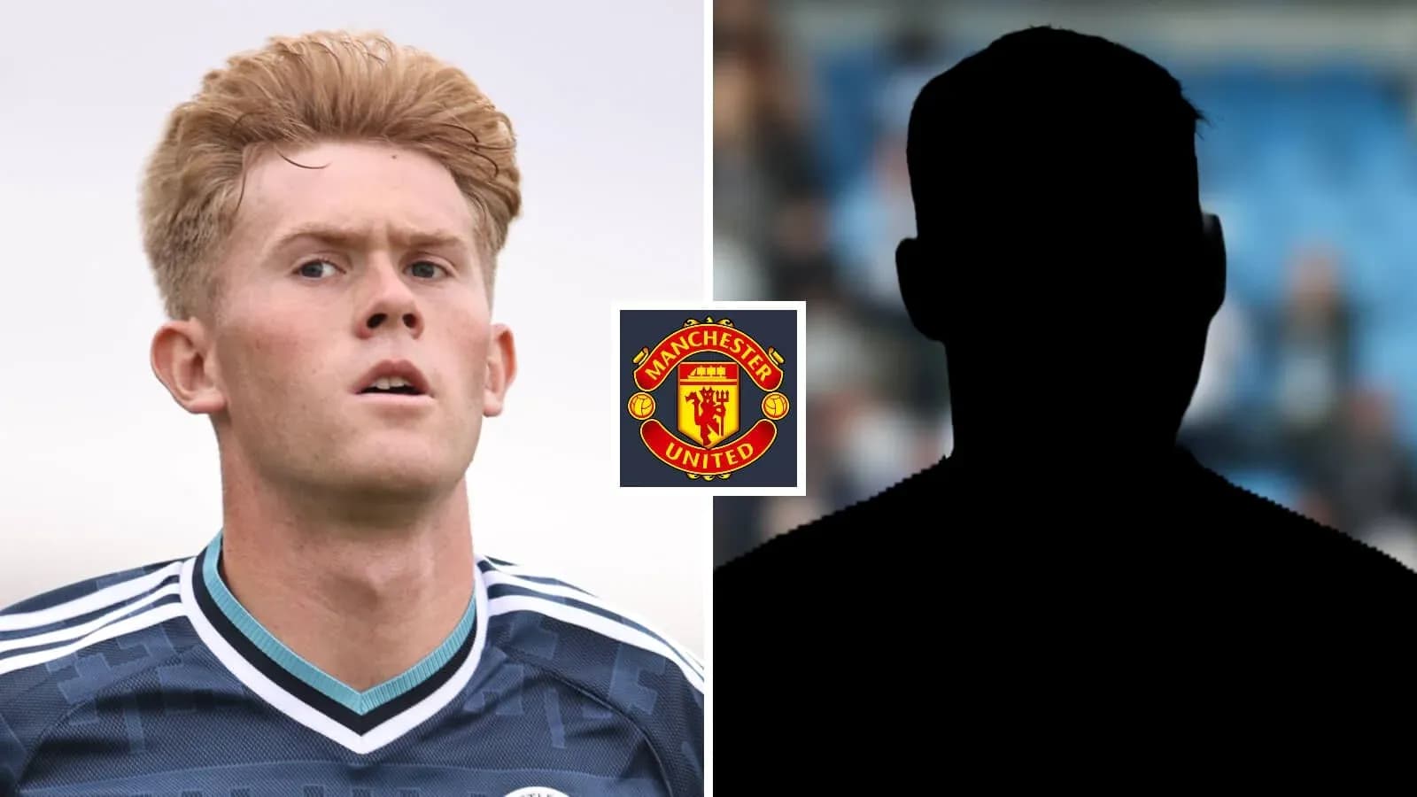 Jugador de Manchester United y silueta oscura