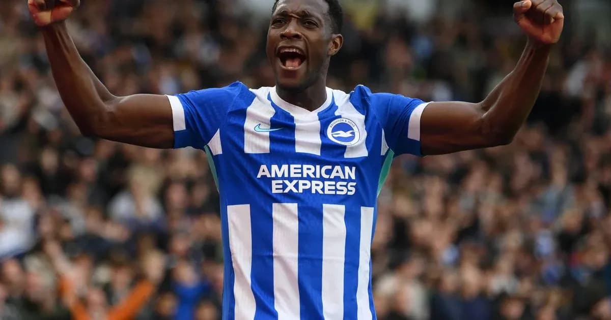 Jugador de Brighton celebrando un gol en el partido