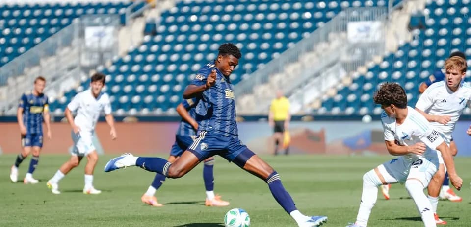 Jugador de Philadelphia Union II en acción