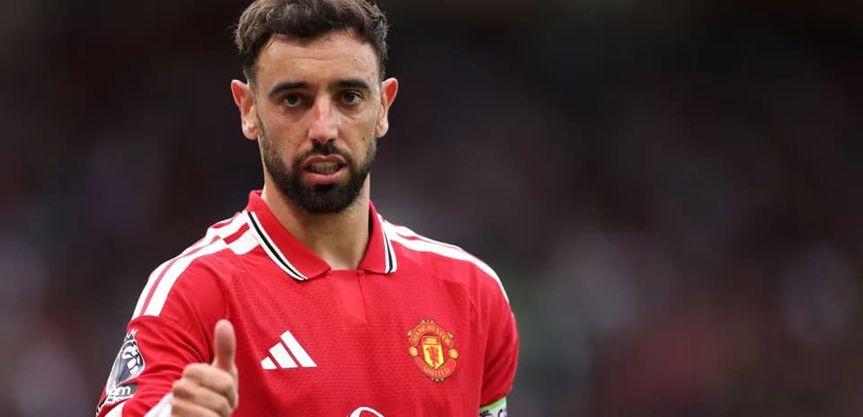 Bruno Fernandes con camiseta de Manchester United