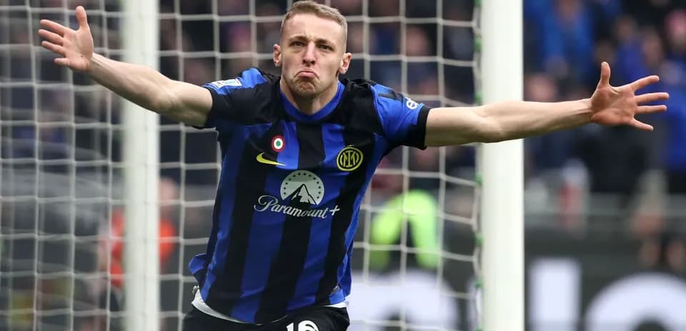 Jugador de Inter de Milán celebrando un gol