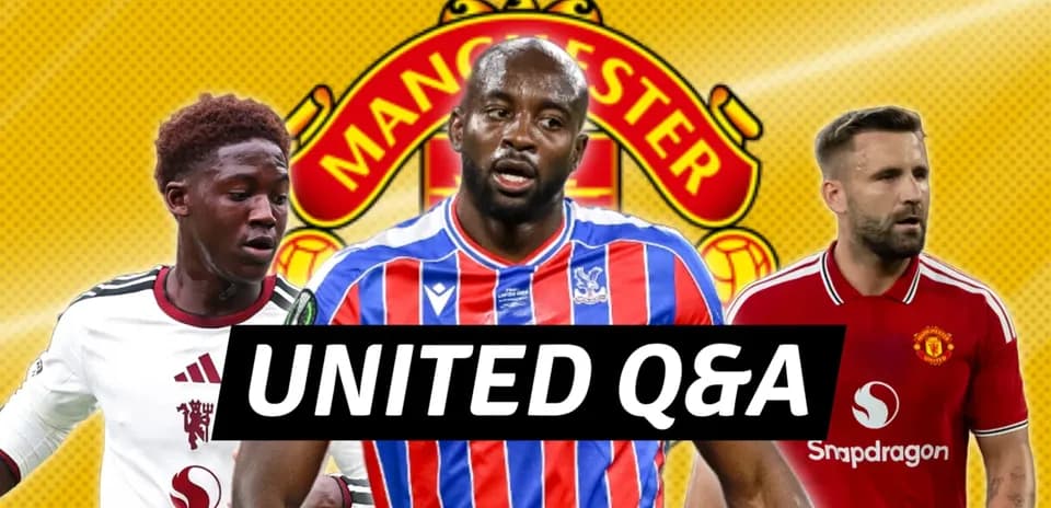 Jugadores de fútbol en fondo de Manchester United