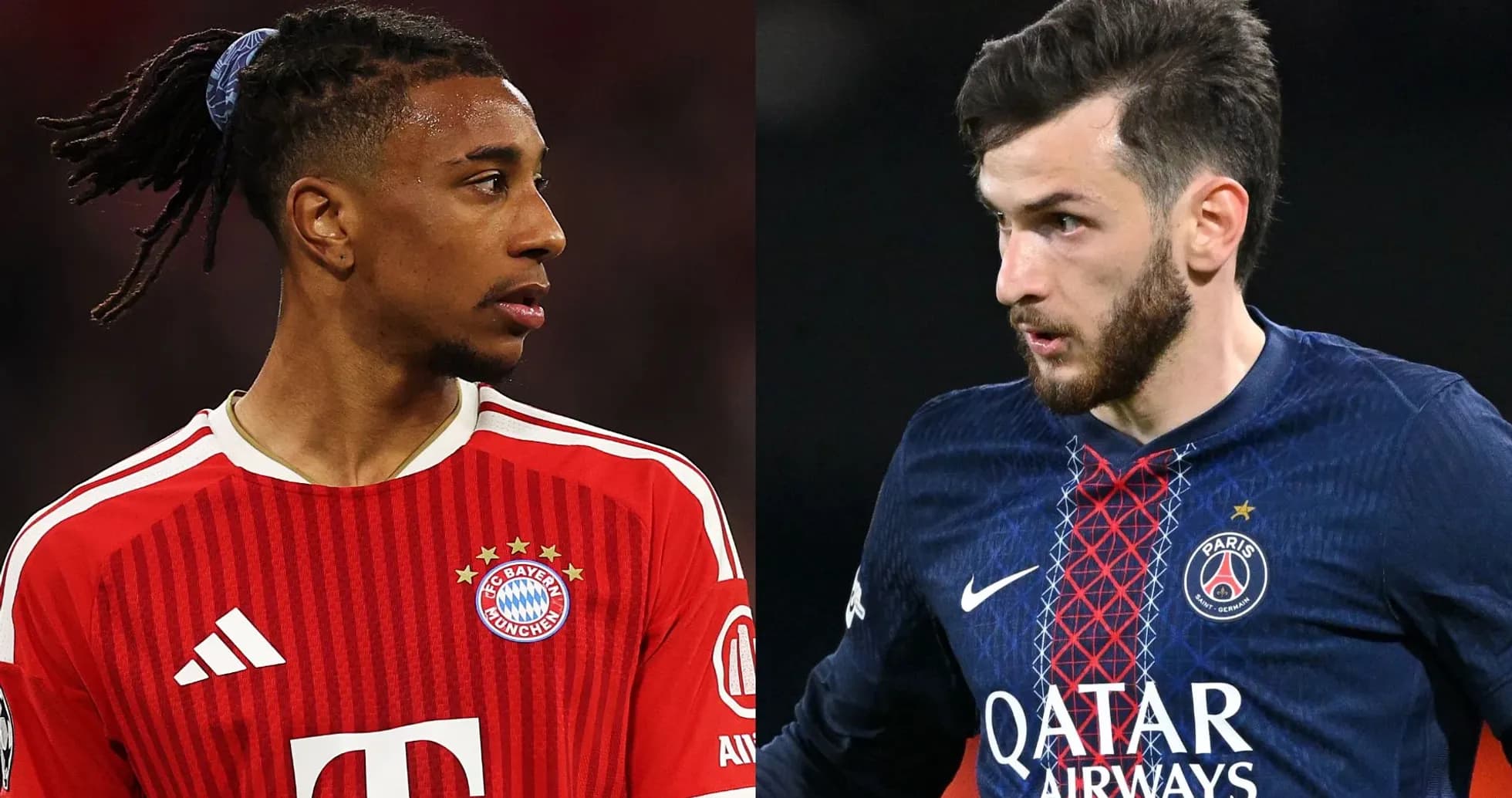 Jugadores de Bayern y PSG en acción durante partido
