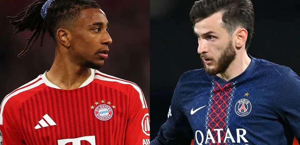 Jugadores de Bayern y PSG en acción durante partido