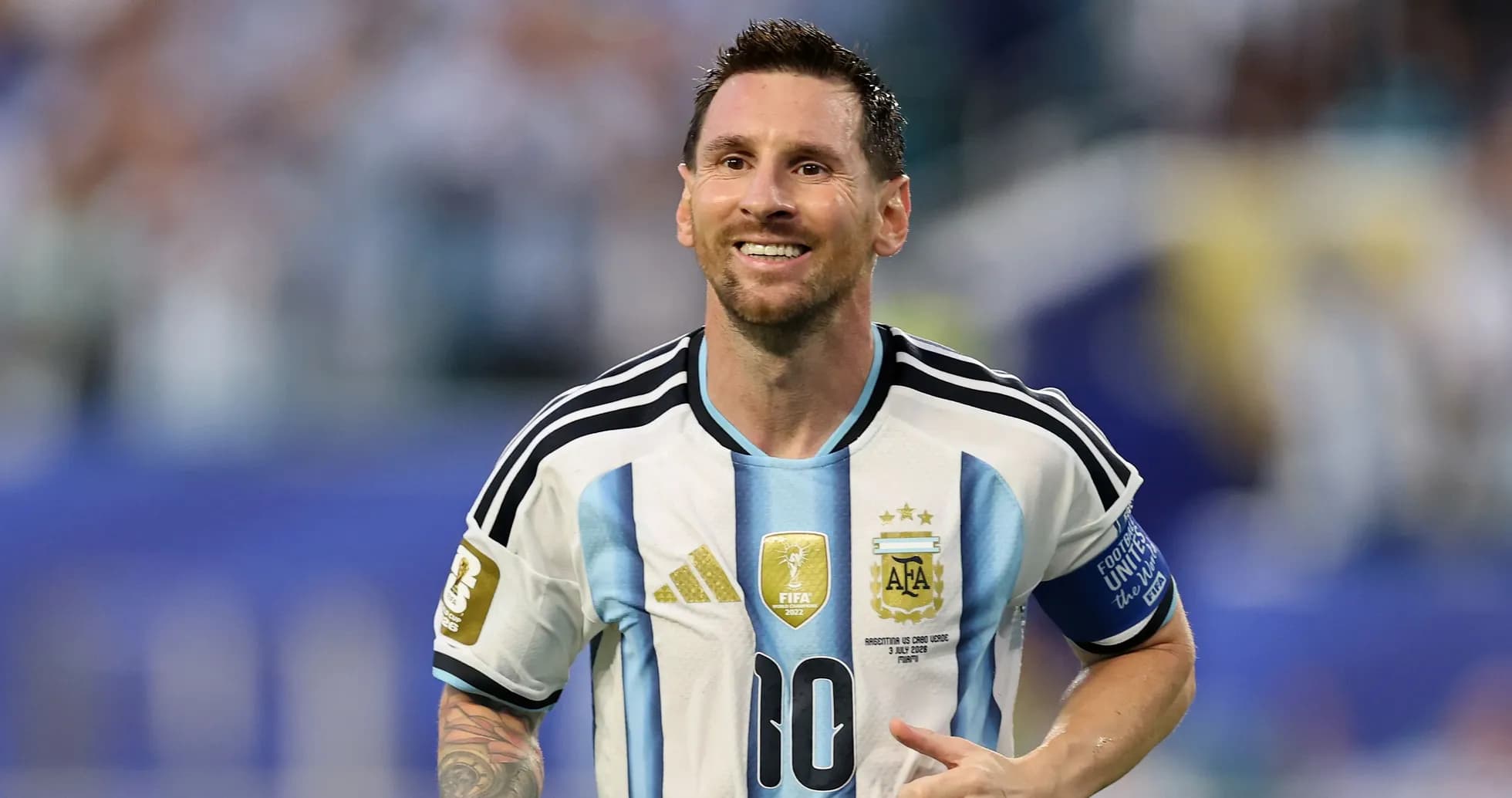 Jugador argentino celebrando durante un partido