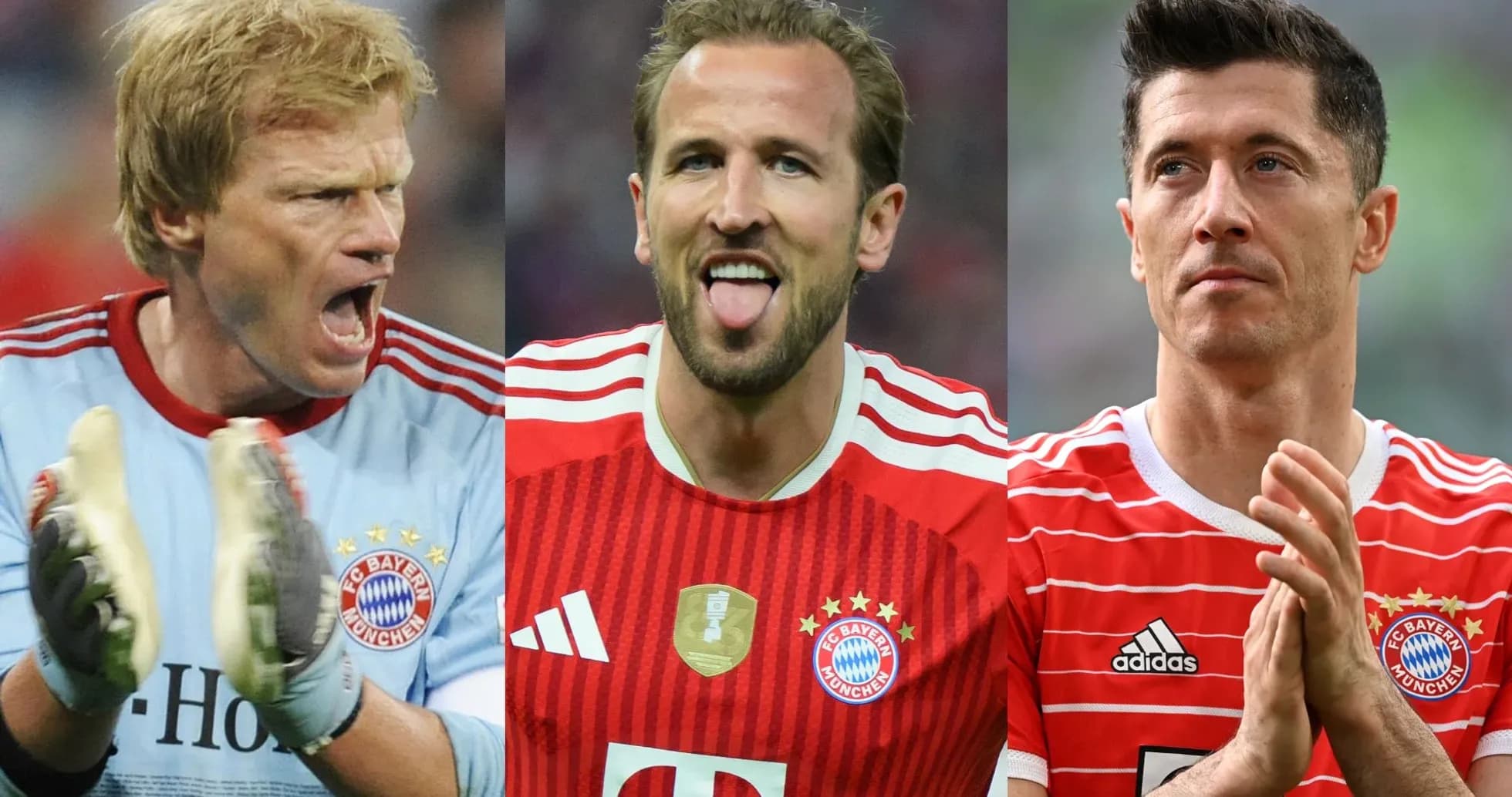Tres jugadores de Bayern Múnich en diferentes poses