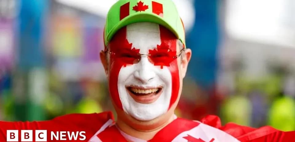 A fan with painted face celebrating at event