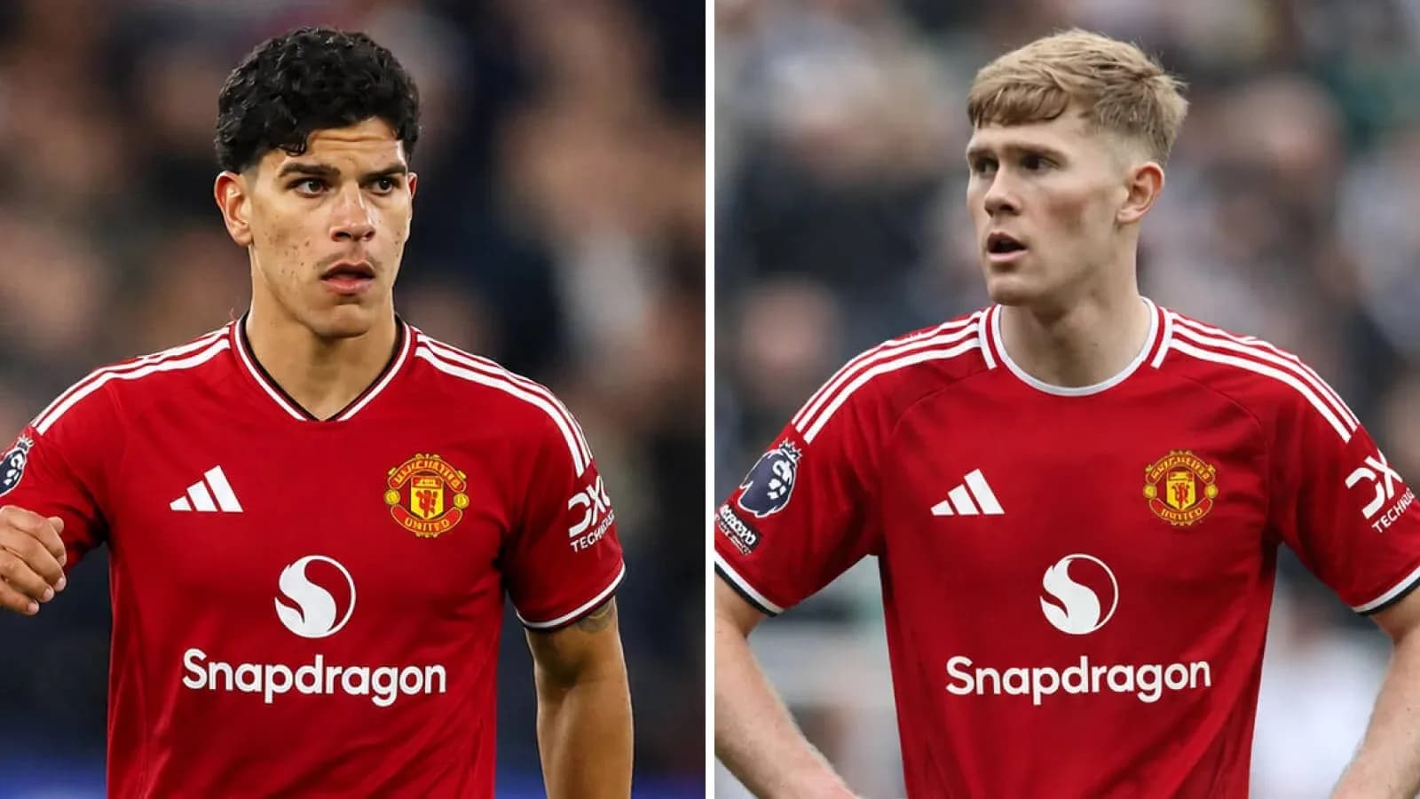 Dos jugadores de Manchester United en el campo