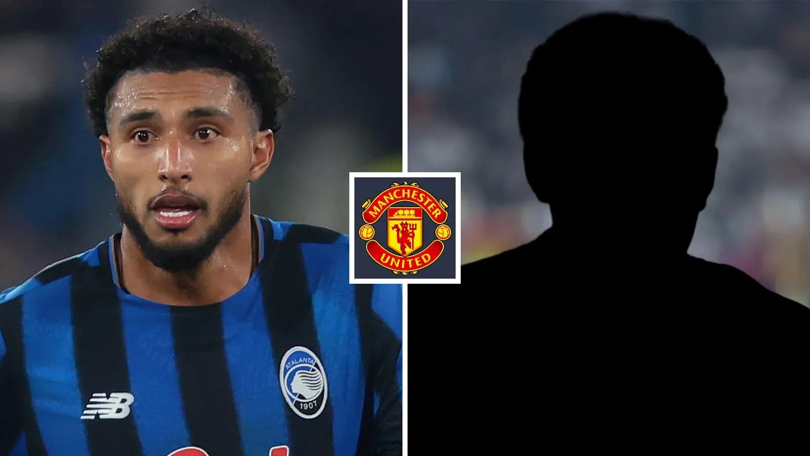 Jugador de Atalanta durante un partido con logo de Manchester United