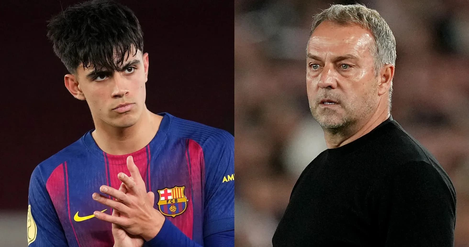 Jugador del FC Barcelona y entrenador en el campo